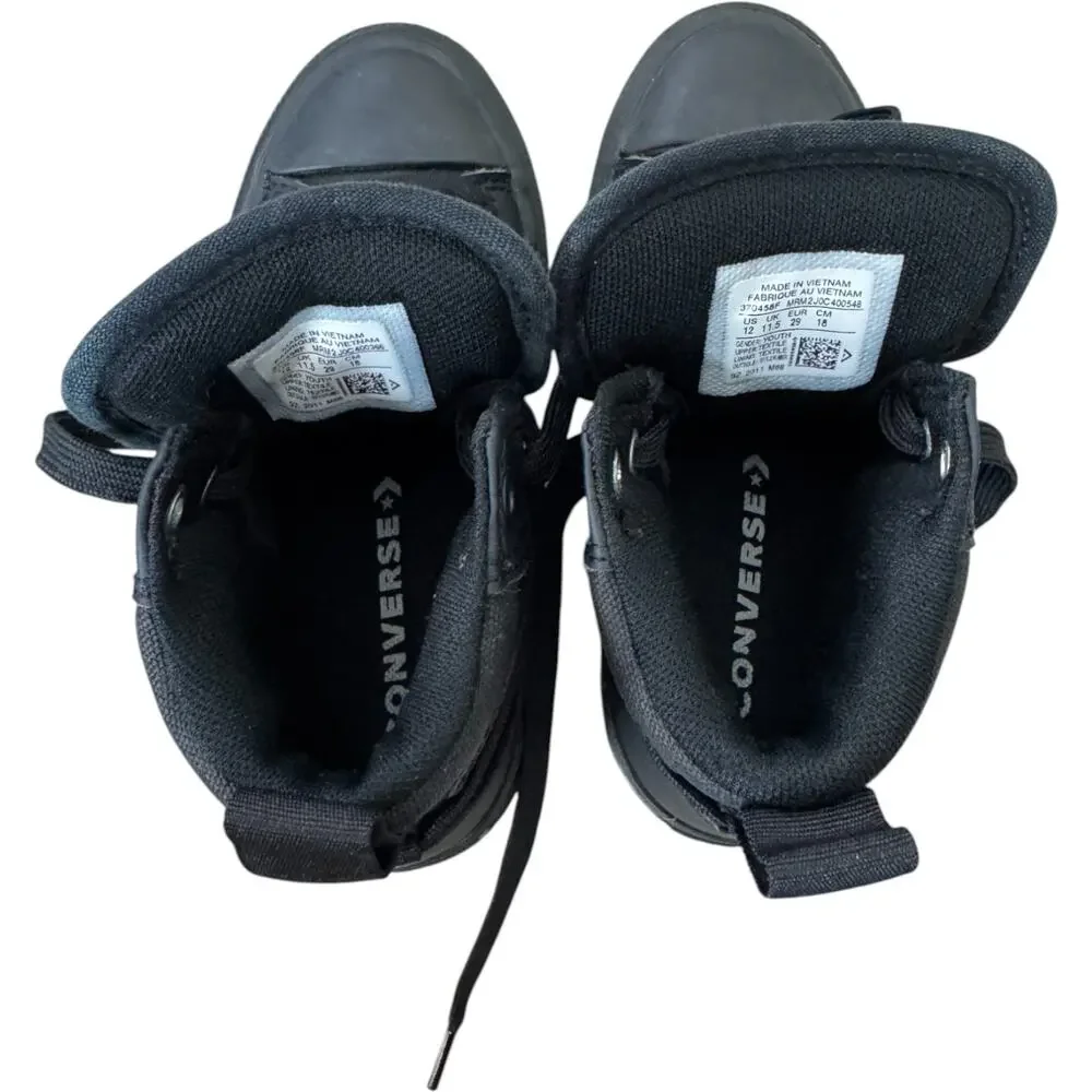 Converse All Star Youth High Top Black Sneakers Shoes Size 12‎ EU 29 Lace Up